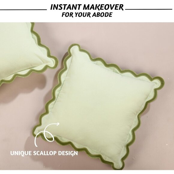 Decorative Throw Flower Forest Sage Pillow Covers for Couch Living Room 18x18 - Picture 5 of 8